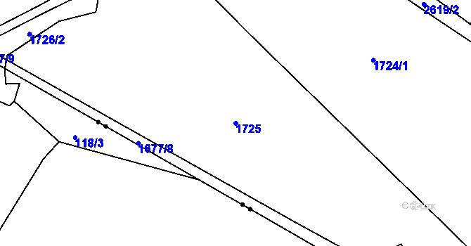 Parcela st. 1725 v KÚ Hlinsko v Čechách, Katastrální mapa