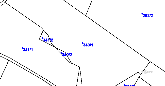 Parcela st. 340/1 v KÚ Blatno u Hlinska, Katastrální mapa
