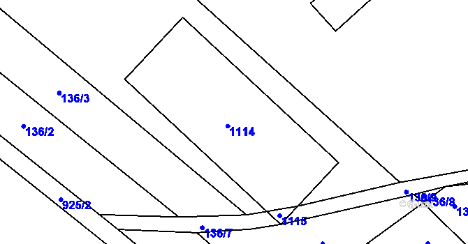 Parcela st. 149/1 v KÚ Hlinsko pod Hostýnem, Katastrální mapa