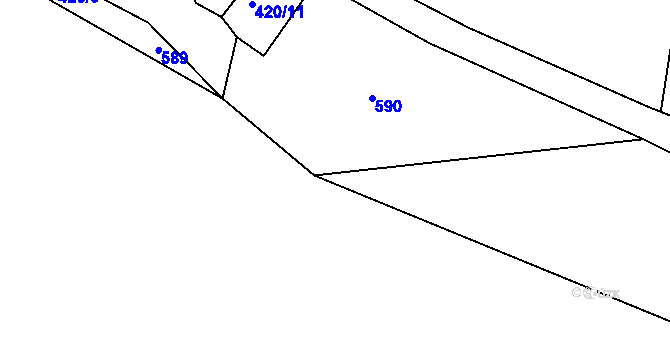 Parcela st. 420/10 v KÚ Mostiště u Hlohovic, Katastrální mapa