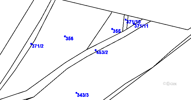 Parcela st. 453/2 v KÚ Hluboká u Krucemburku, Katastrální mapa