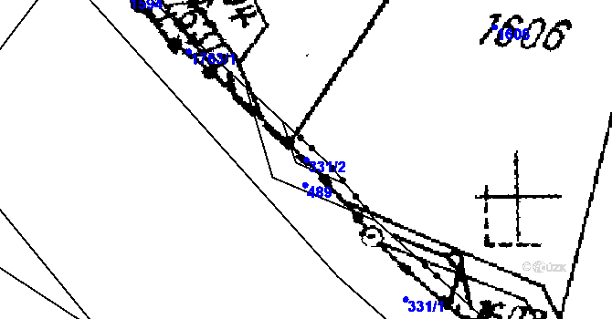 Parcela st. 331/2 v KÚ Hluboká u Krucemburku, Katastrální mapa