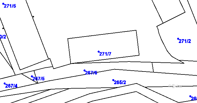 Parcela st. 271/7 v KÚ Bavorovice, Katastrální mapa