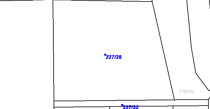 Parcela st. 227/28 v KÚ Bavorovice, Katastrální mapa