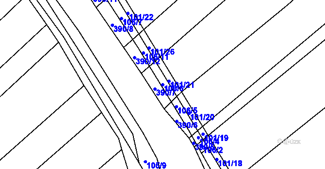 Parcela st. 106/6 v KÚ Munice, Katastrální mapa
