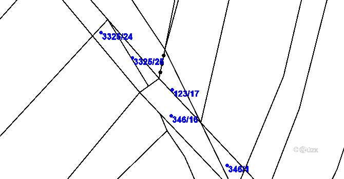 Parcela st. 123/17 v KÚ Munice, Katastrální mapa