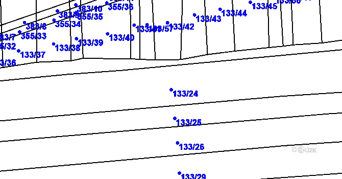 Parcela st. 133/24 v KÚ Munice, Katastrální mapa