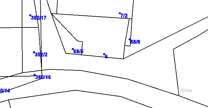 Parcela st. 6 v KÚ Munice, Katastrální mapa