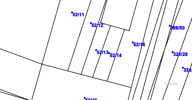 Parcela st. 52/13 v KÚ Munice, Katastrální mapa