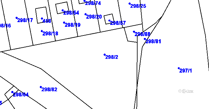 Parcela st. 298/2 v KÚ Munice, Katastrální mapa