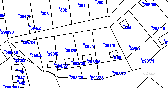 Parcela st. 298/7 v KÚ Munice, Katastrální mapa