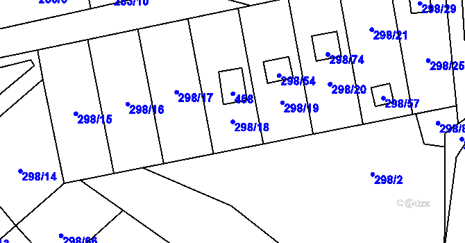 Parcela st. 298/18 v KÚ Munice, Katastrální mapa