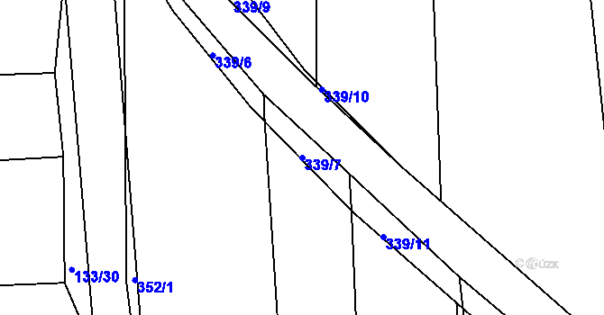 Parcela st. 339/7 v KÚ Munice, Katastrální mapa