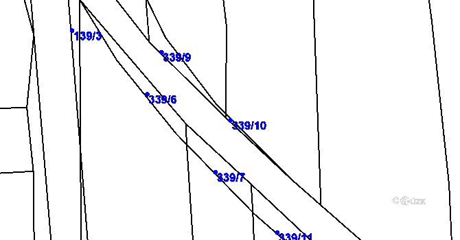Parcela st. 339/10 v KÚ Munice, Katastrální mapa