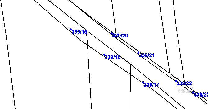 Parcela st. 339/16 v KÚ Munice, Katastrální mapa