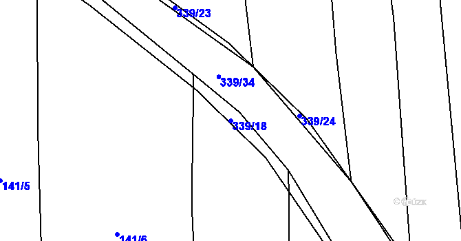 Parcela st. 339/18 v KÚ Munice, Katastrální mapa