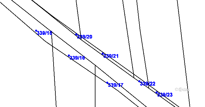 Parcela st. 339/21 v KÚ Munice, Katastrální mapa
