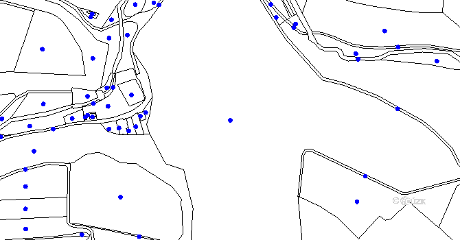 Parcela st. 629/1 v KÚ Hluboké Mašůvky, Katastrální mapa