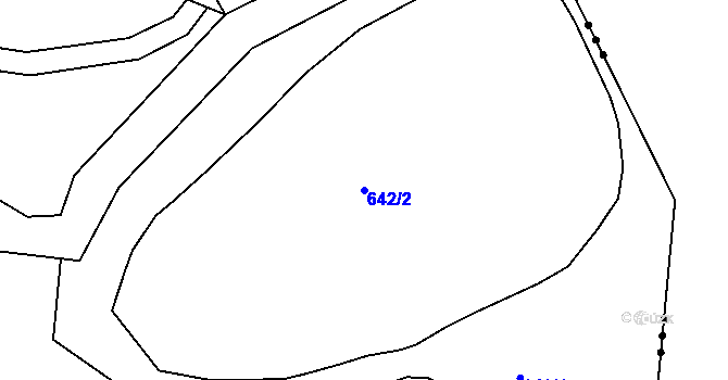 Parcela st. 642/2 v KÚ Hluboké Mašůvky, Katastrální mapa