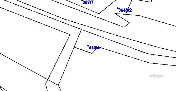 Parcela st. 413/4 v KÚ Hluboké u Kunštátu, Katastrální mapa