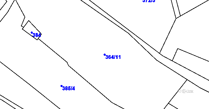 Parcela st. 364/11 v KÚ Hluboké u Kunštátu, Katastrální mapa