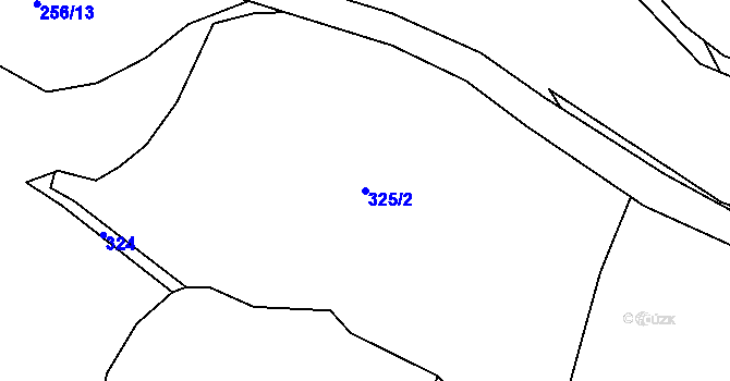 Parcela st. 325/2 v KÚ Hlubyně, Katastrální mapa