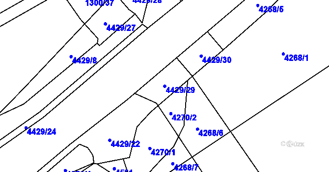 Parcela st. 4429/29 v KÚ Hlučín, Katastrální mapa
