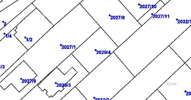 Parcela st. 2029/4 v KÚ Hlučín, Katastrální mapa