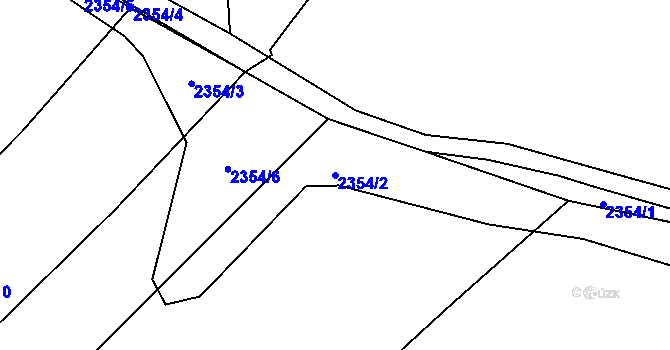 Parcela st. 2354/2 v KÚ Hlučín, Katastrální mapa