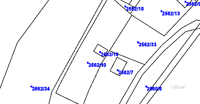 Parcela st. 2562/19 v KÚ Hlučín, Katastrální mapa