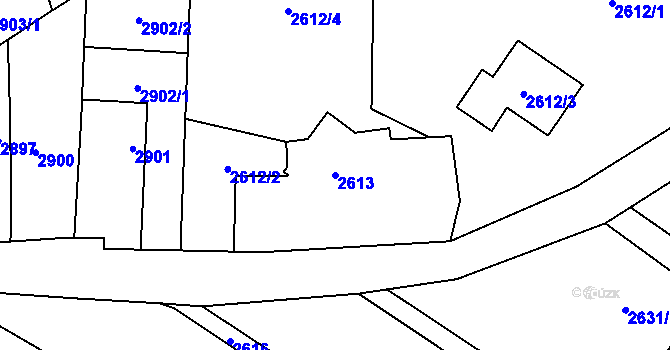 Parcela st. 2613 v KÚ Hlučín, Katastrální mapa