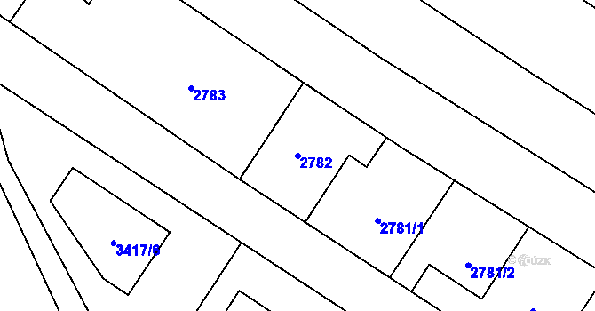 Parcela st. 2782 v KÚ Hlučín, Katastrální mapa