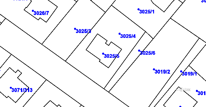 Parcela st. 3025/5 v KÚ Hlučín, Katastrální mapa