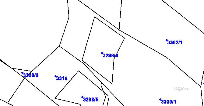 Parcela st. 3298/4 v KÚ Hlučín, Katastrální mapa