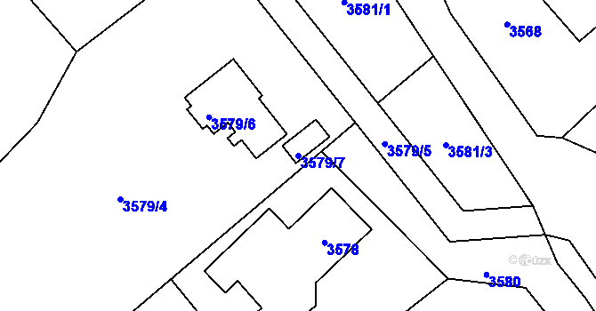 Parcela st. 3579/7 v KÚ Hlučín, Katastrální mapa