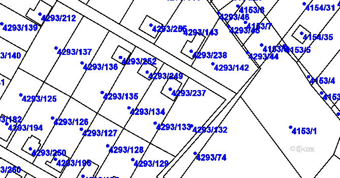 Parcela st. 4293/237 v KÚ Hlučín, Katastrální mapa