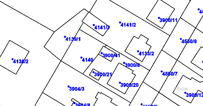 Parcela st. 3900/41 v KÚ Hlučín, Katastrální mapa