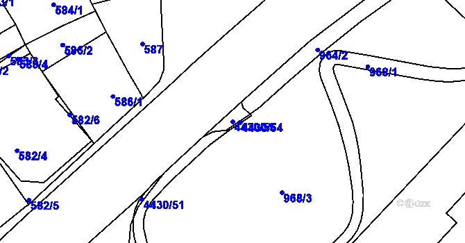 Parcela st. 4430/55 v KÚ Hlučín, Katastrální mapa