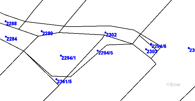 Parcela st. 2294/5 v KÚ Hlučín, Katastrální mapa