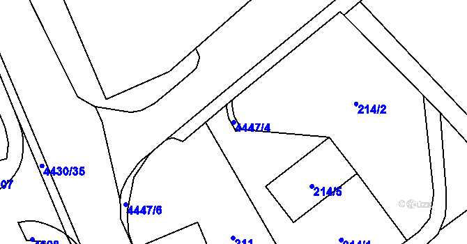 Parcela st. 4447/4 v KÚ Hlučín, Katastrální mapa