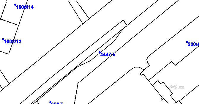 Parcela st. 4447/5 v KÚ Hlučín, Katastrální mapa