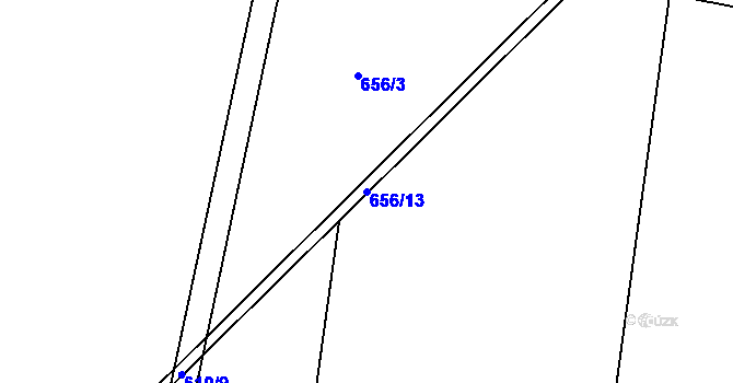 Parcela st. 656/13 v KÚ Darkovičky, Katastrální mapa