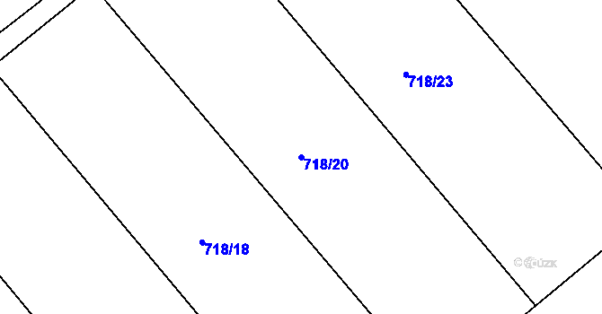 Parcela st. 718/20 v KÚ Darkovičky, Katastrální mapa