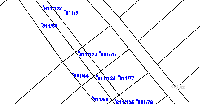 Parcela st. 811/76 v KÚ Darkovičky, Katastrální mapa