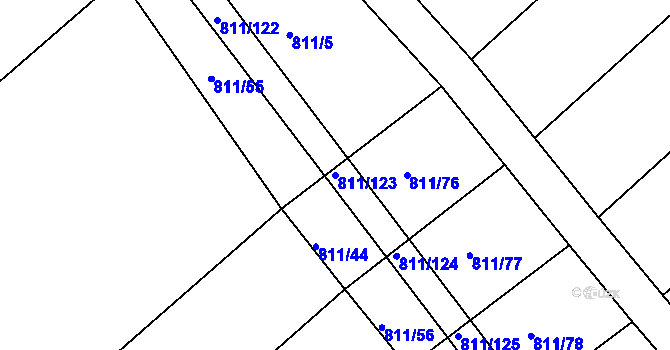 Parcela st. 811/123 v KÚ Darkovičky, Katastrální mapa