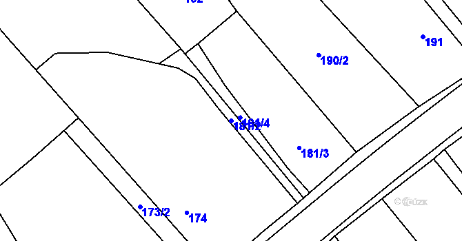 Parcela st. 181/2 v KÚ Darkovičky, Katastrální mapa