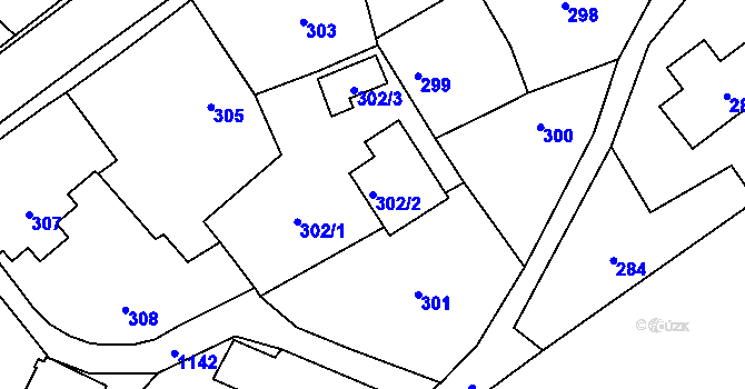 Parcela st. 302/2 v KÚ Darkovičky, Katastrální mapa