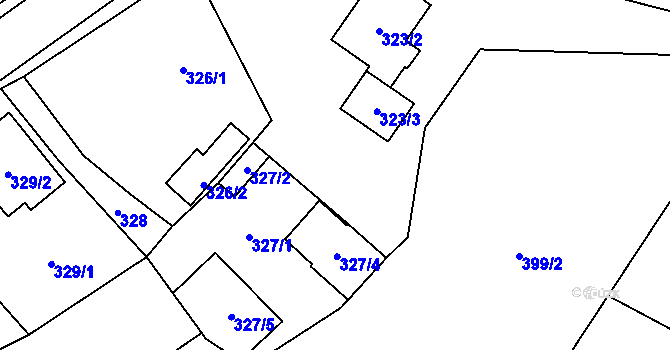 Parcela st. 324/1 v KÚ Darkovičky, Katastrální mapa