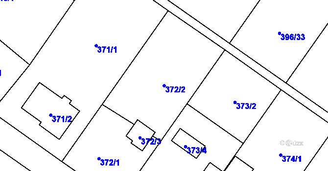 Parcela st. 372/2 v KÚ Darkovičky, Katastrální mapa