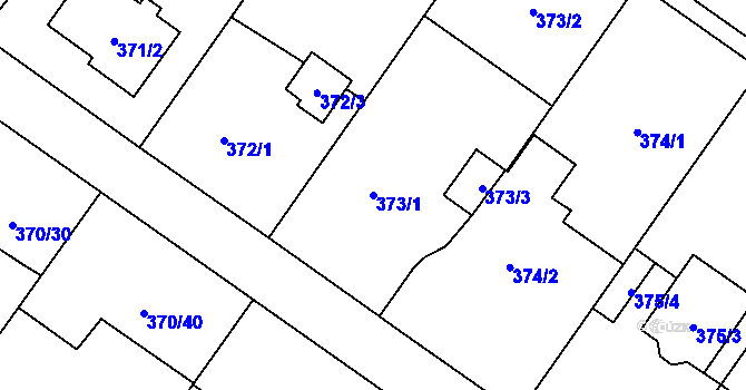 Parcela st. 373/1 v KÚ Darkovičky, Katastrální mapa